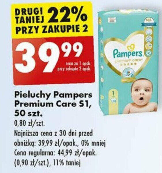 pieluchy pampers premium care biedronka