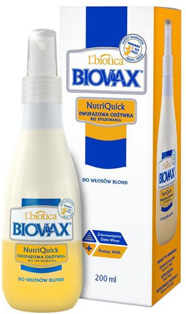 biovax dwufazowa odżywka do włosów blond