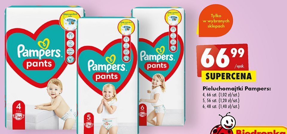 biedronka pampers pants