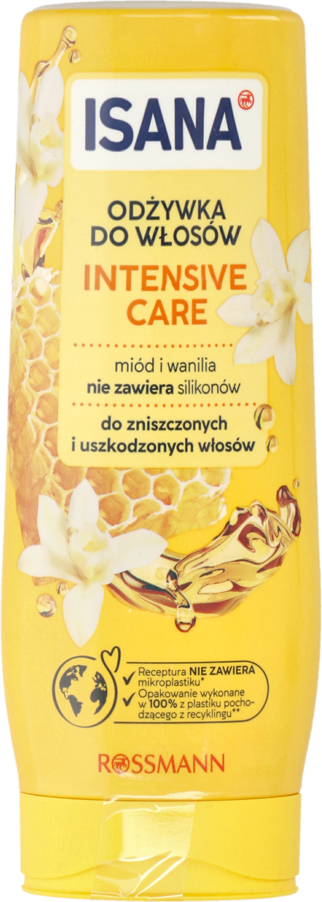 isana intensive care odżywka do włosów zmęczonych i zniszczonych honey&vanilla