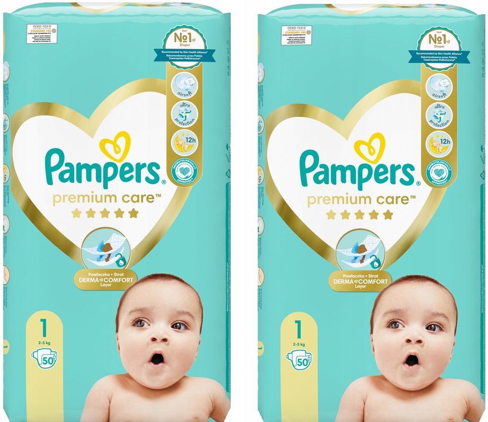 pieluchy pampers premium care 1 new born 88 sztuk