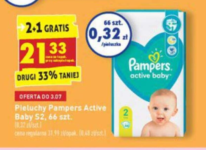 pampers 2 66 szt cena