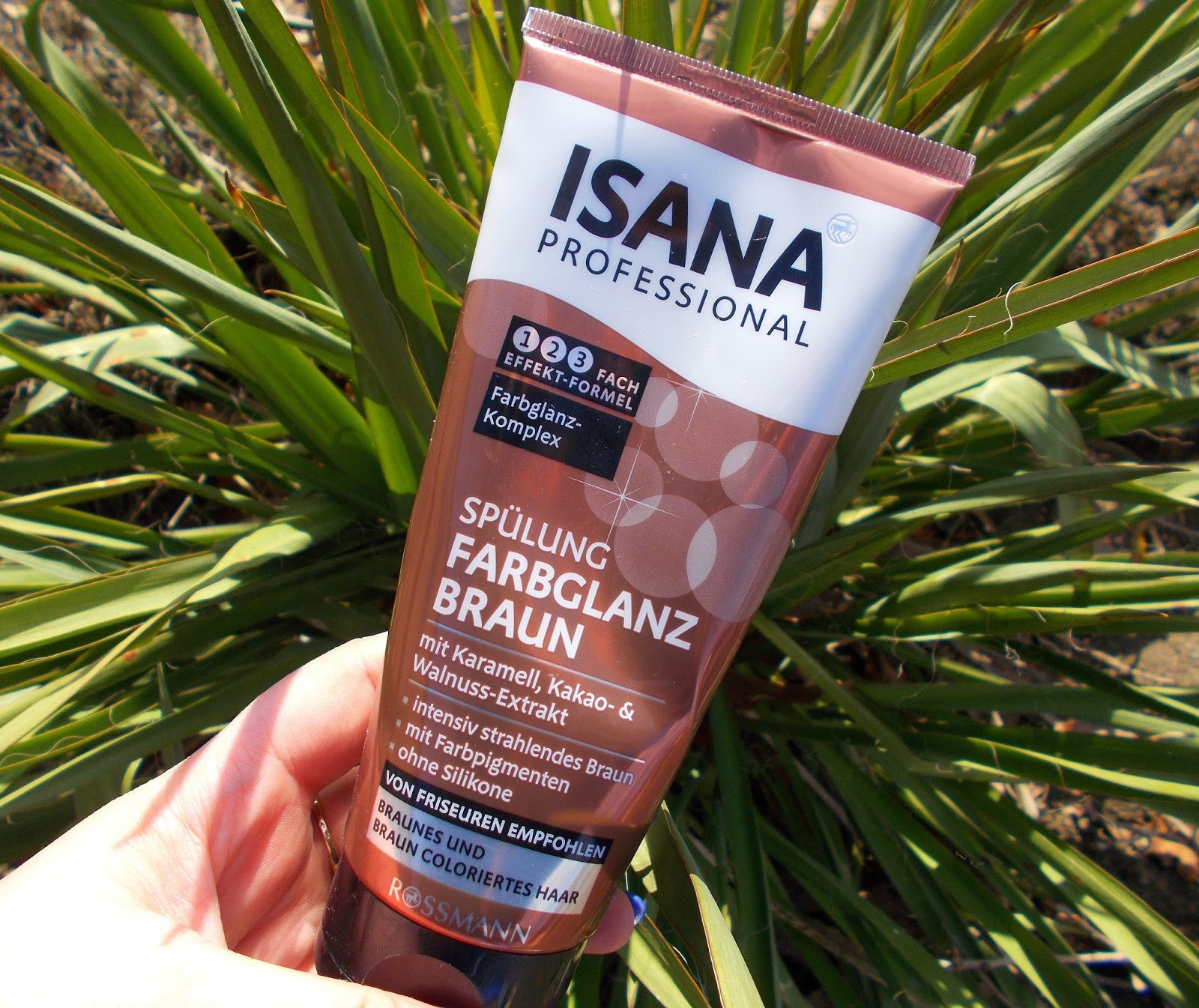 isana professional odżywka do włosów brown color shine