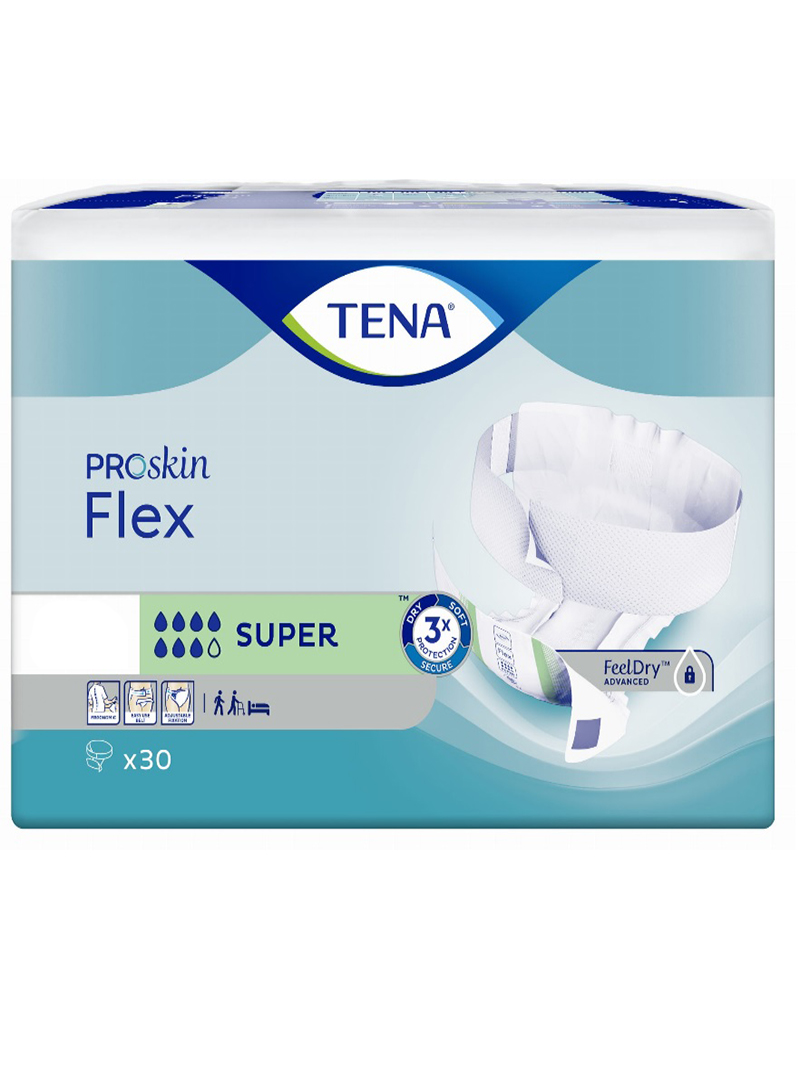 tena flex super large 30 szt pieluchomajtki z pasem mocującym