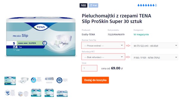 zlecenie na pieluchomajtki co wolno