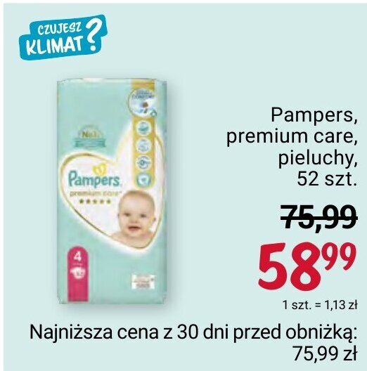 pampers premium care 4 52szt