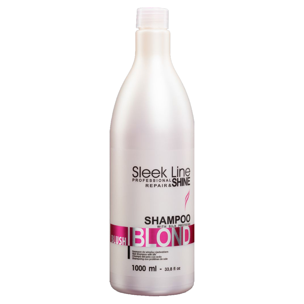 szampon do włosów z jedwabiem sleek line blond