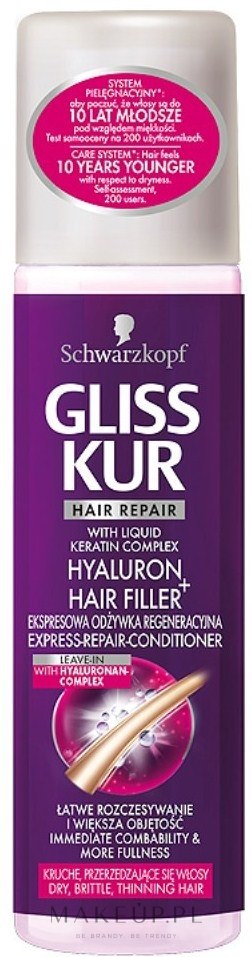 gliss kur hyaluron hair filler ekspresowa odżywka regenerująca do włosów