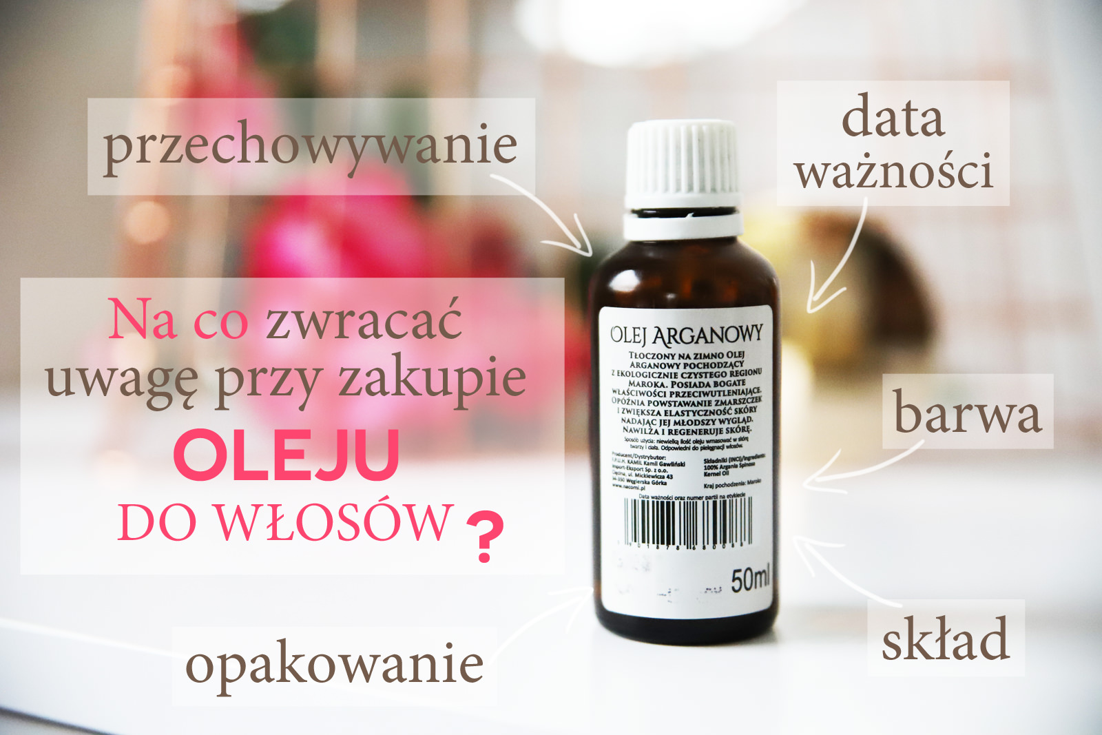 olejek lniany do włosów przechowywanie