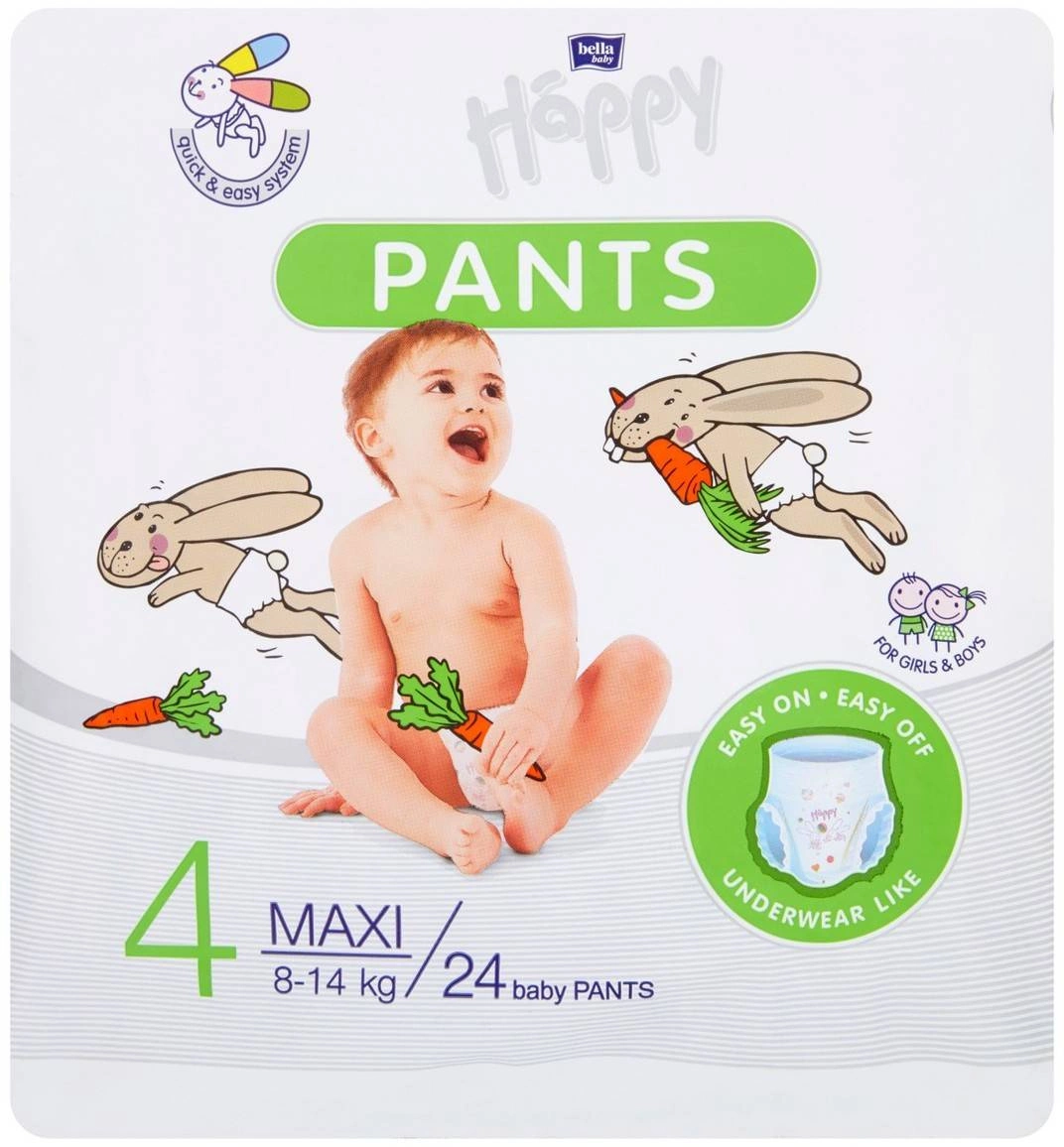 pieluchomajtki dla dzieci bella baby happy pants maxi