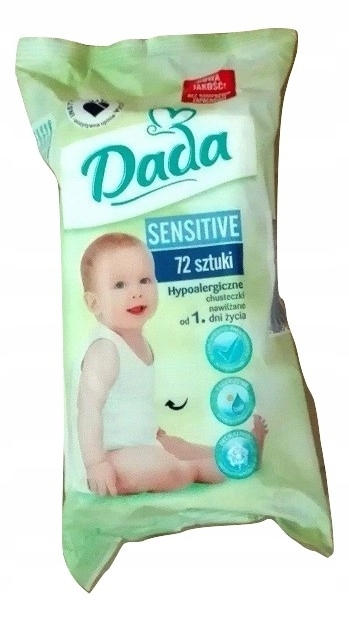 chusteczki nawilżane dada sensitive 72szt