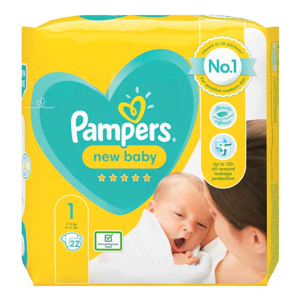 pampers new baby 1 2-5kg 43szt p&g-pampers