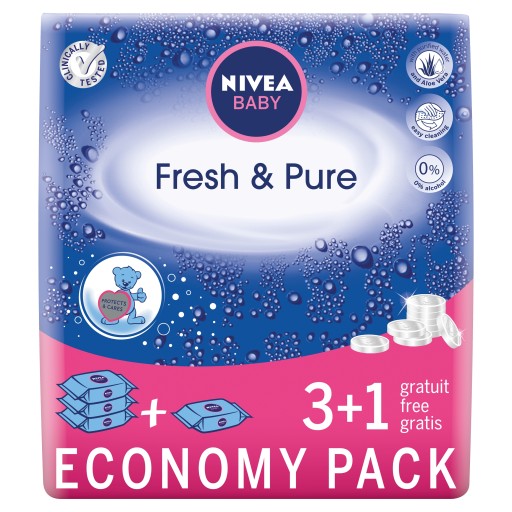 nivea baby chusteczki nawilżane fresh & pure 5 1