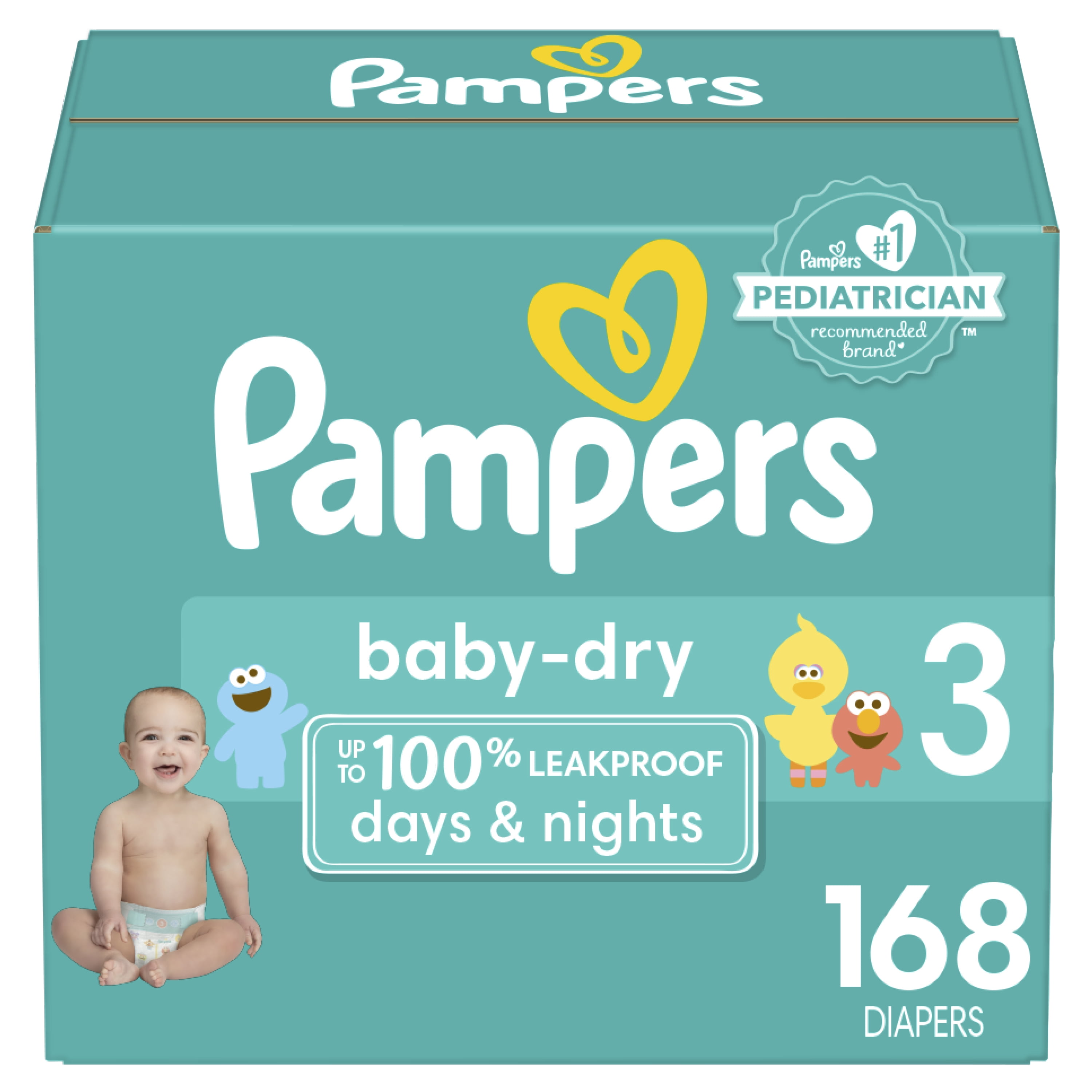 pampers size 3 204 count