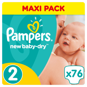 pampers new baby-dry rozmiar 2 mini 228 pieluszek