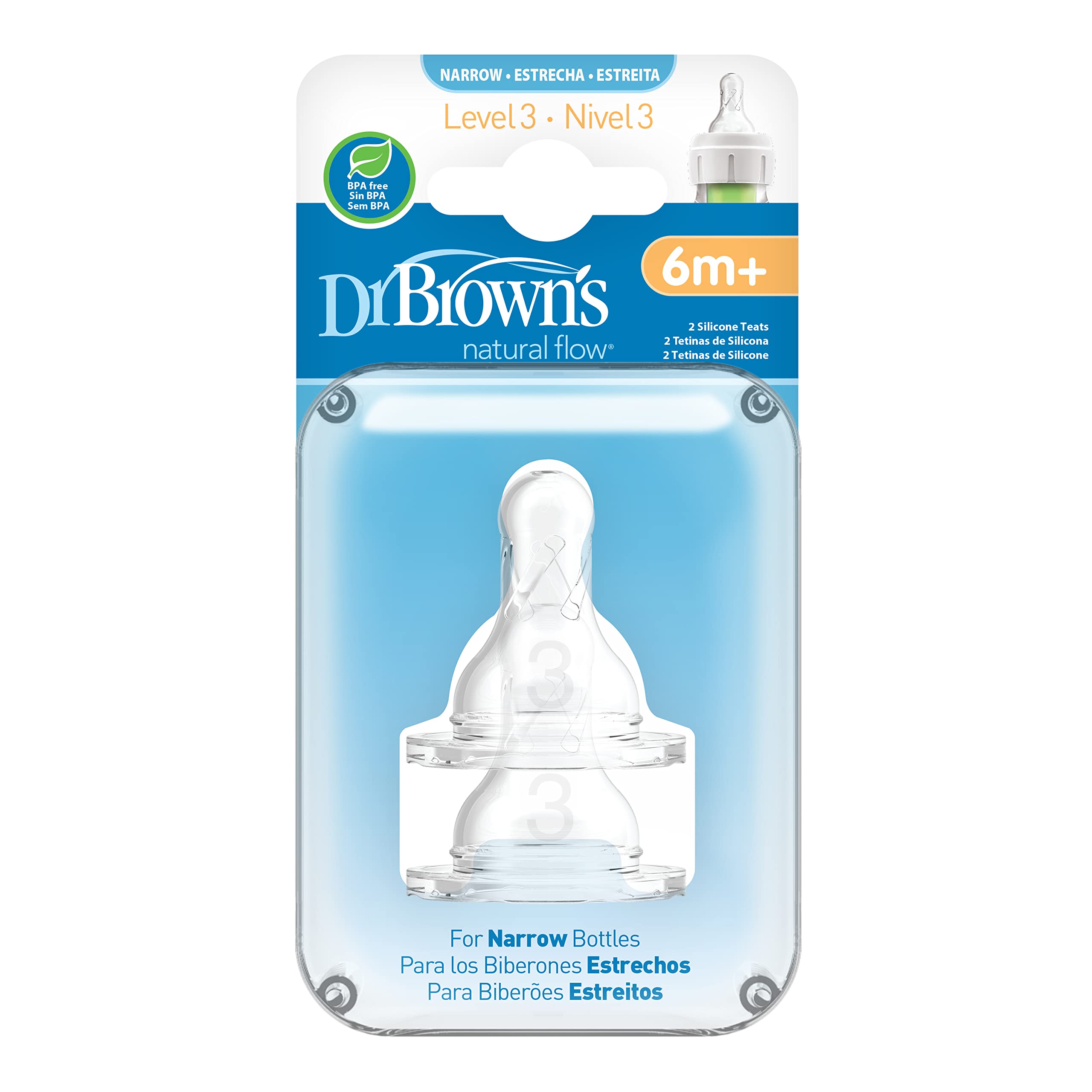 Dr.Browns 313 Silicone nipple for bottles 9m+