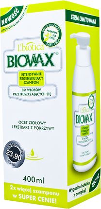 biovax szampon 400 ml do włosów przetłuszczających się