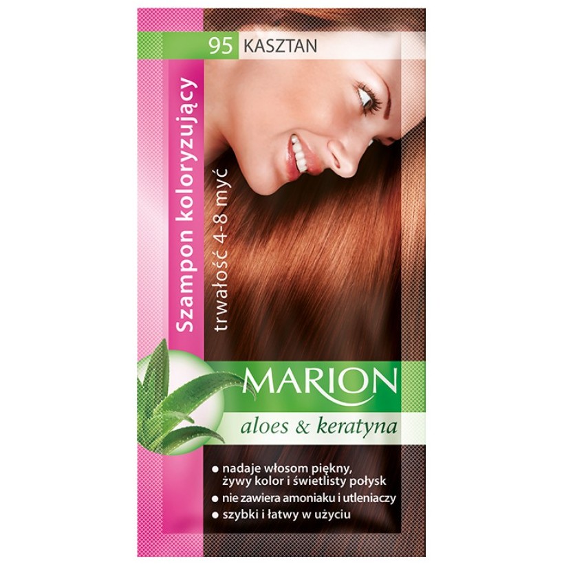 marion aloes & keratyna szampon koloryzujący ciemny blond