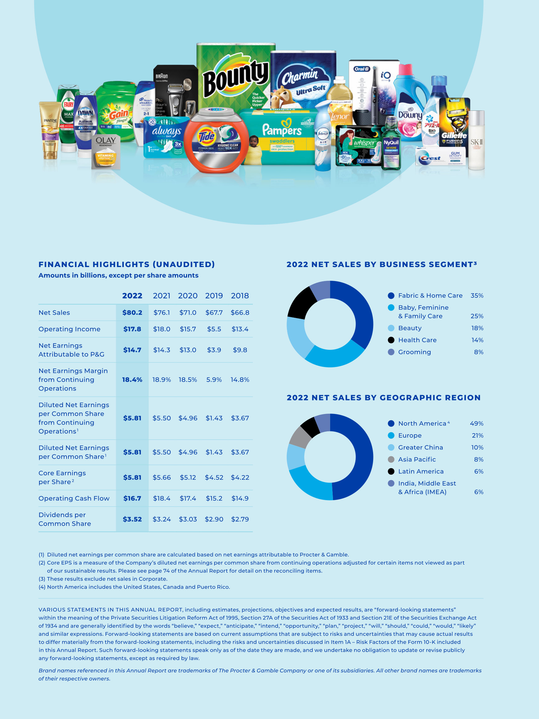 pampers financial statements 2018