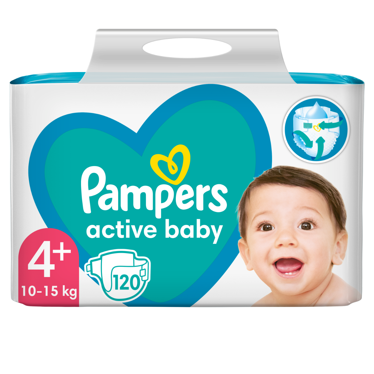 pampers active baby 4+ 120