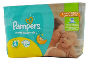 pampers new baby dry 2 100 szt