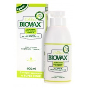 biovax intensywnie regenerujący szampon do włosów przetłuszczających się 400 ml