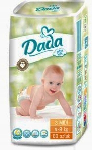 dada extra soft 3 midi pieluchy 4-9kg 60szt