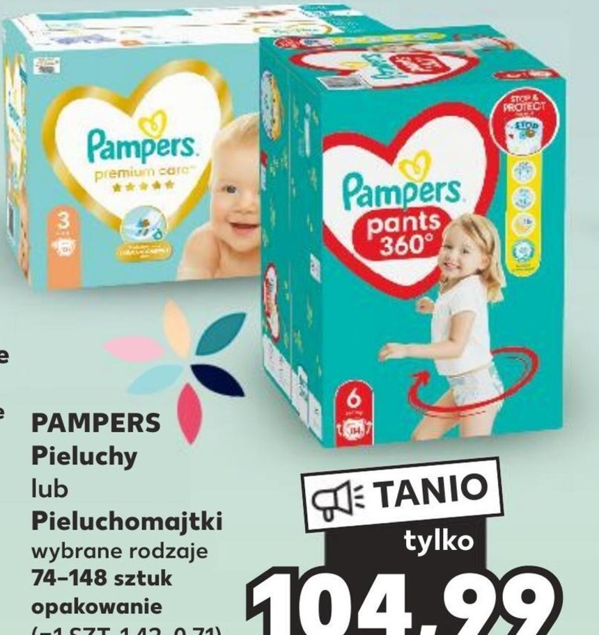 promocja na pieluchomajtki pampers