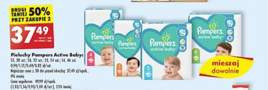 pampers biedronka pieluchy 20 sztuk