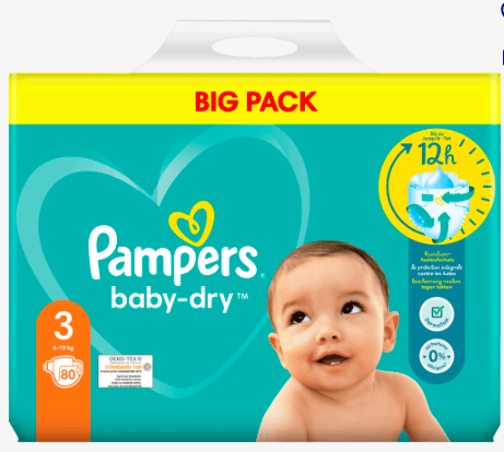 pampers 3 80 szt