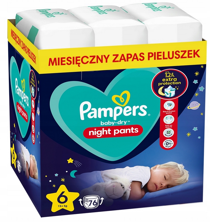 pieluchomajtki pampers na noc