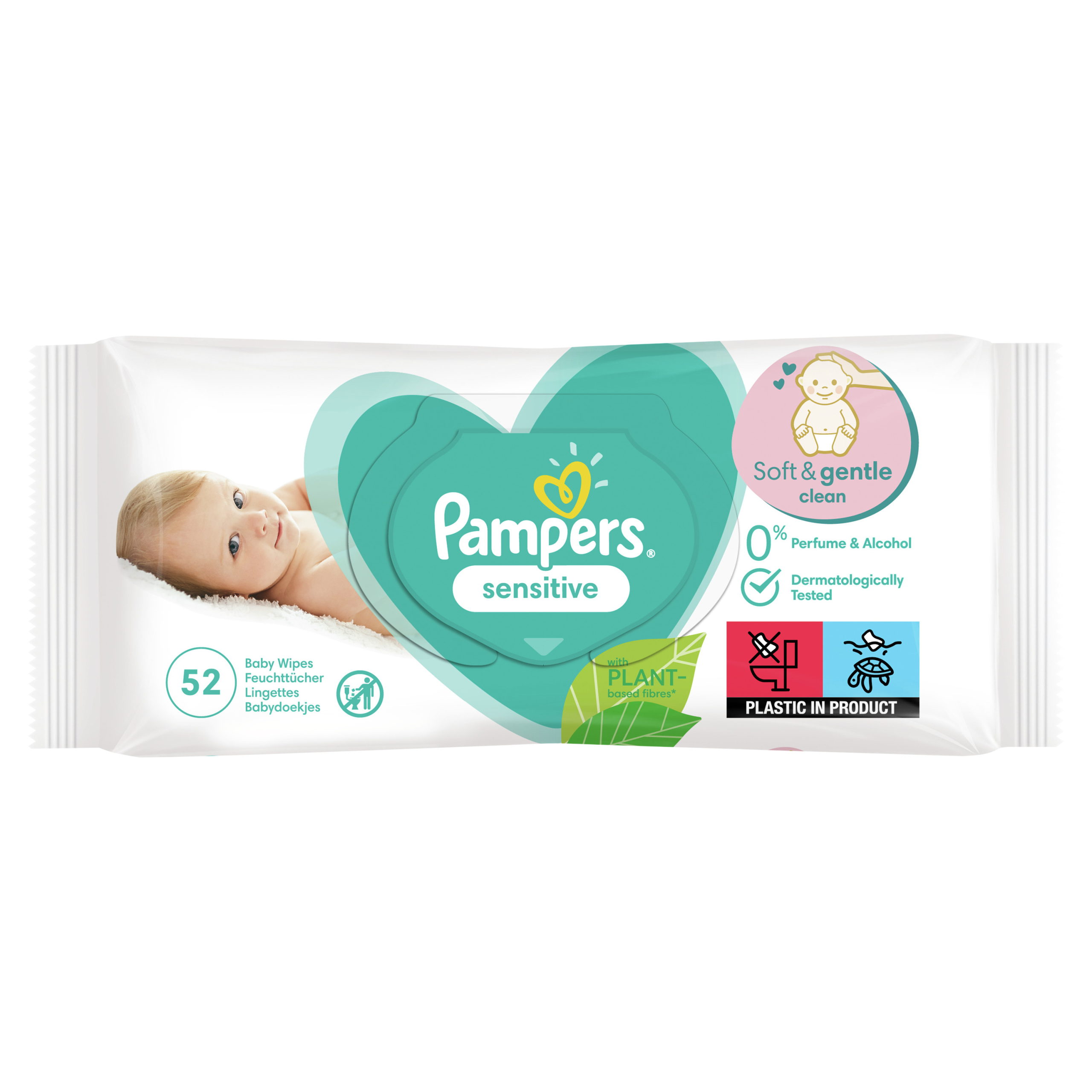 pampers sensitive chusteczki dla niemowląt 1x56 sztuk