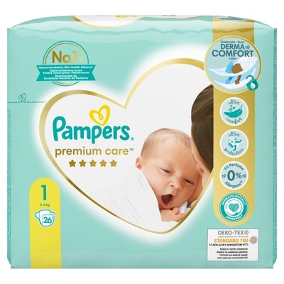 pieluchy pampers 1 z wycięciem na pępek