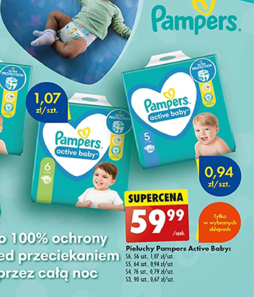 radom biedrnka pieluchy pampers