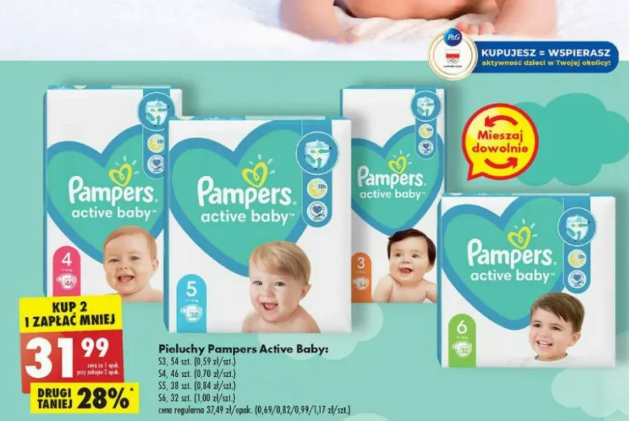 pampers biedronka 140 sztuk