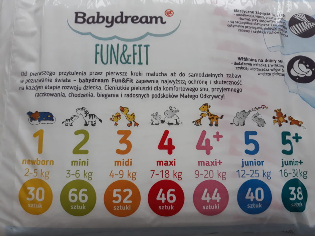 pieluchy babydream fun&fit 4