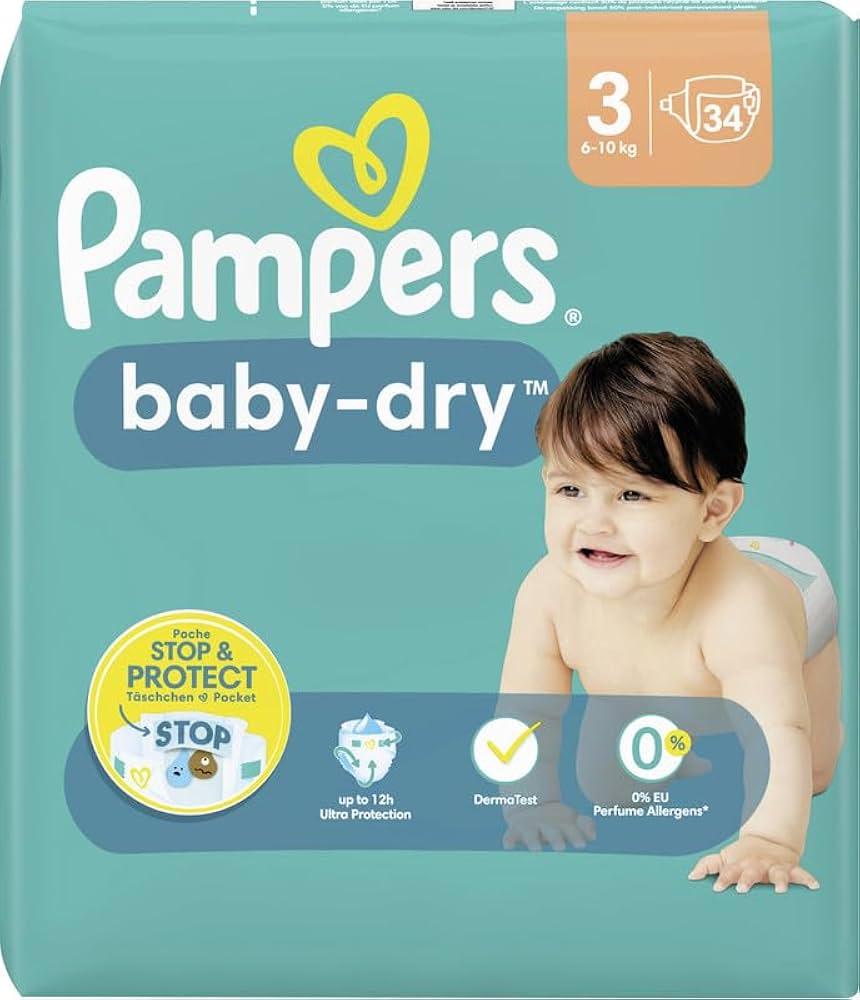 pampers baby dry size 3 midi monthly pack