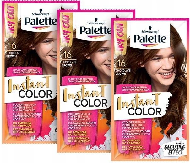 palette instant color szampon koloryzujący nr 16 czekoladowy brąz