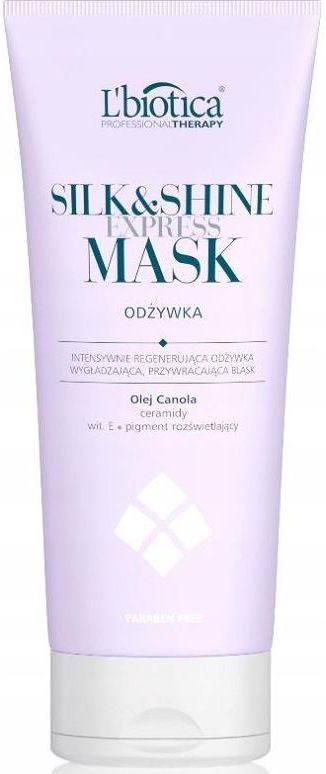 lbiotica express mask silk & shine odżywka wygładzająca do włosów