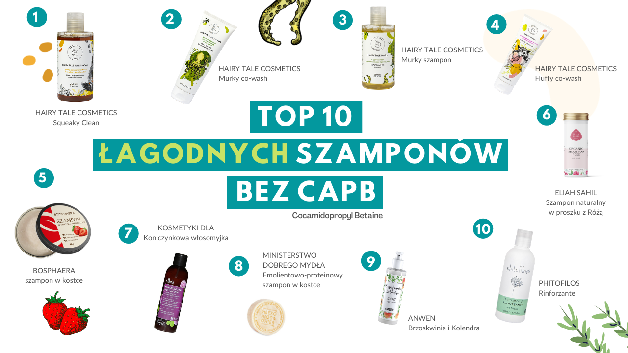 szampon proteiny roślinne bez cocamidopropyl betaine