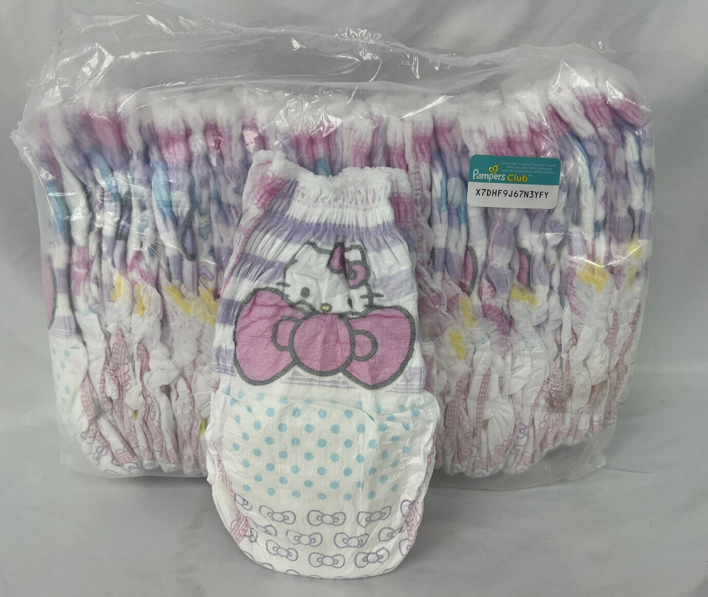 pampers hello kitty pull ups front and back