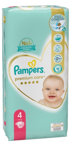 pampers premium care 4 maxi 52 selgros