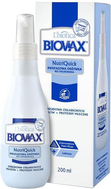 biovax quick dwufazowa odżywka bez spłukiwania do włosów blond