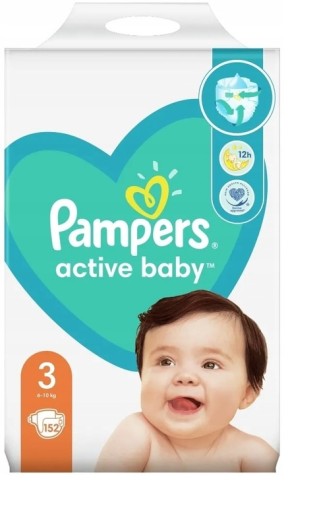 pampers active 3 mega pack 152 cena