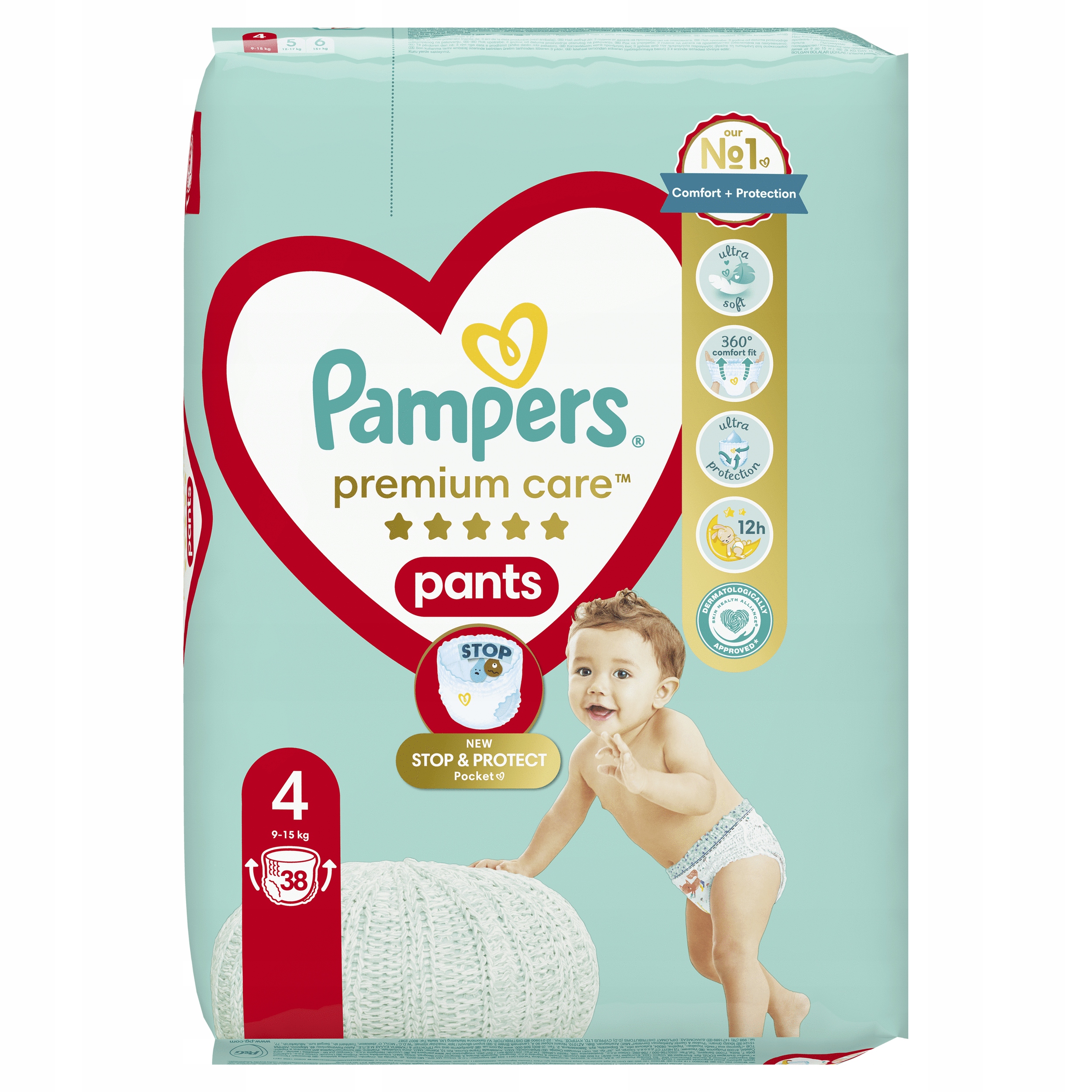 pampers premium care pieluchomajtki rozmiar 4 maxi 38 szt