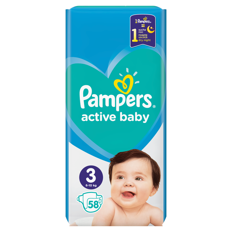 58 sztuk pampers rozmiar 3