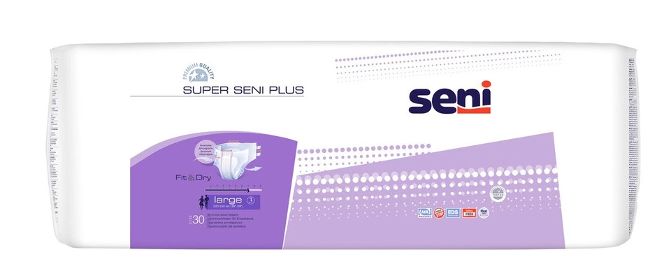 seni super plus pieluchomajtki large 30 szt