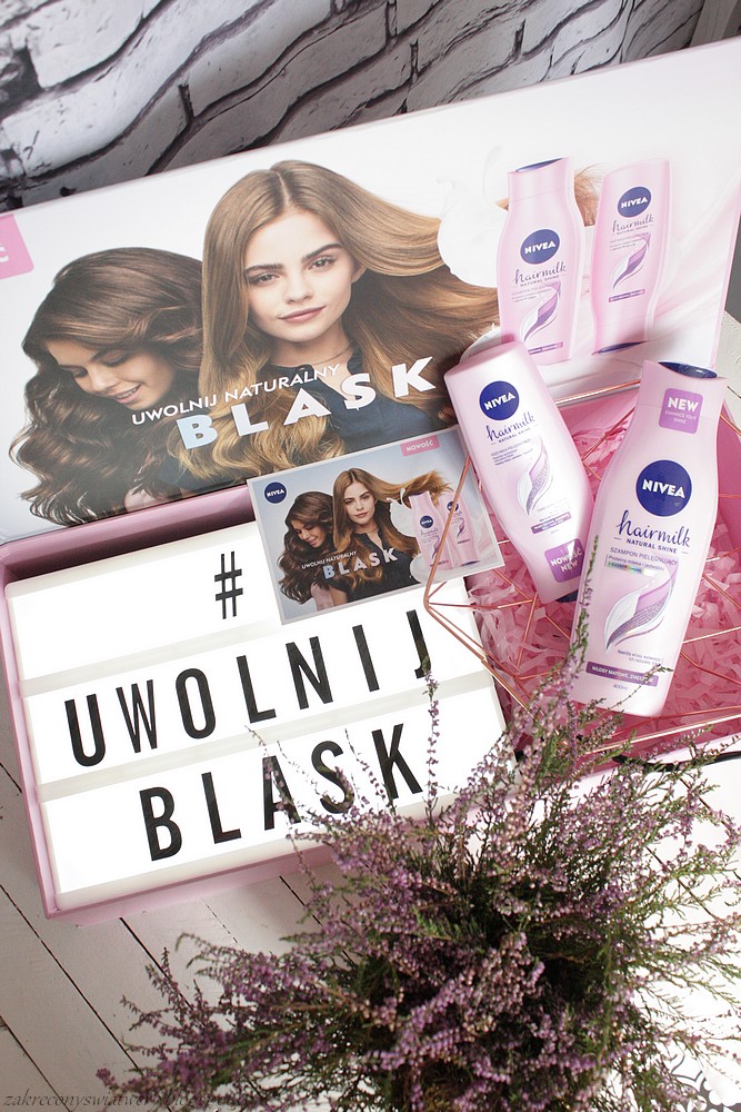 mleczny szampon wyzwalający blask nivea hairmilk shine