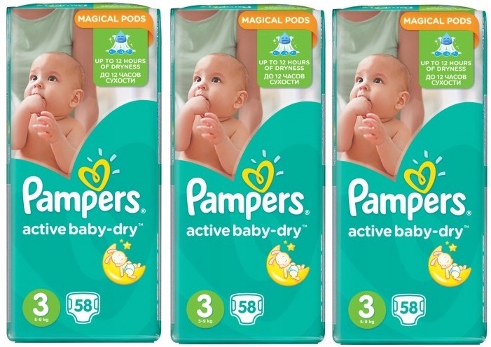 pampers rozmiar 3 174 szt