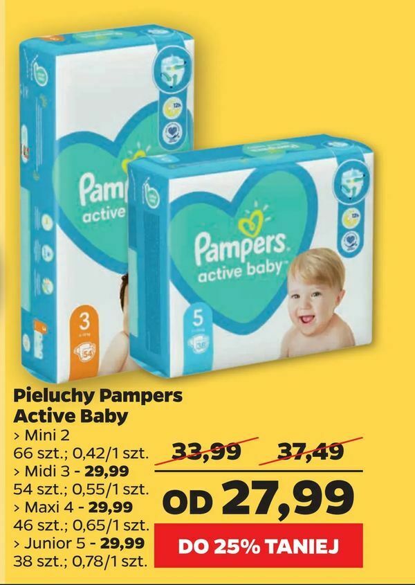 pieluchy pampers w netto od listopada